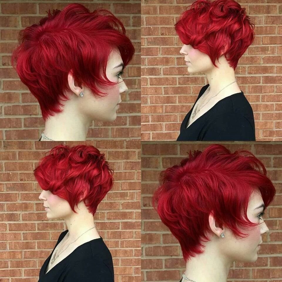 Рыжий цвет волос короткая стрижка (77 фото)